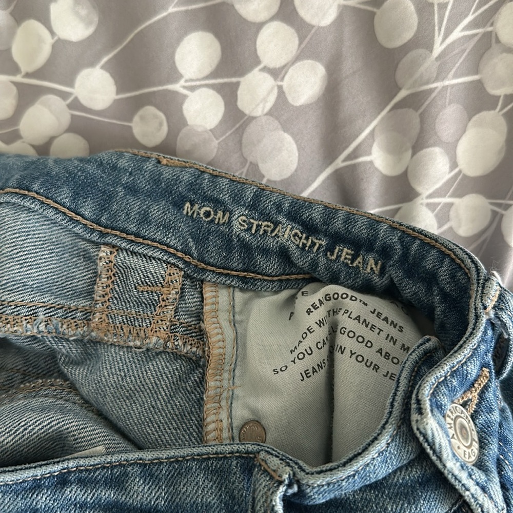 American Eagle Boho Distressed Patchwork Mom Stra… - image 7